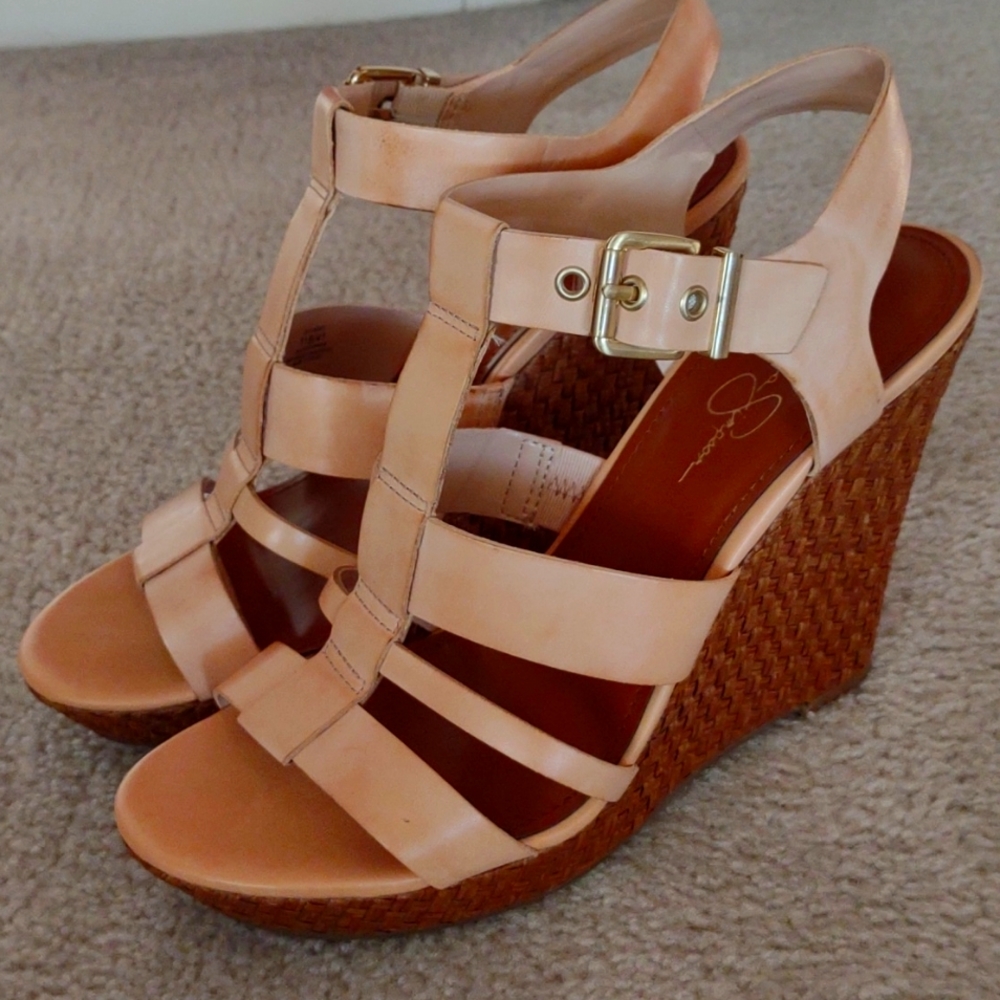 Strappy wedges